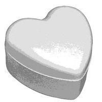 Boîte à décorer 13 cm styropor coeur