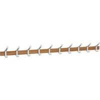 Portemanteau mural Bois 10 patères Argent - Image principale