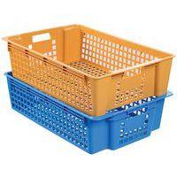 Caisse empilable emboîtable ajourée - GILAC, Coloris : Bleu - Image 3