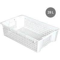 Caisse empilable emboîtable ajourée - GILAC, Coloris : Blanc - Image 2