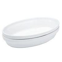 Plat sabot en porcelaine 50cl blanc - Image principale