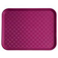 Plateau en polypropylène fast food 35x27 cm fuschia - Image principale