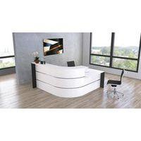 Banque d'accueil compact Bari Blanc Module d'accueil Gauche thumbnail image 4