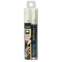 Lot de 2 feutres craie waterproof 2-6 mm blanc - Securit - Image principale