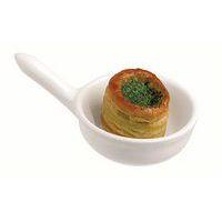 Mini Poêlon en porcelaine 6cl blanc-EO
