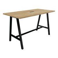 Table réunion haute cohésion avec bloc électrique pieds métal Buronomic thumbnail image 3