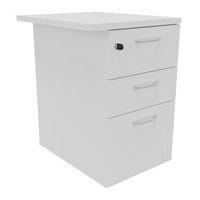 Caisson hauteur bureau 3T prof. 60 cm blanc + top L50 - Image principale