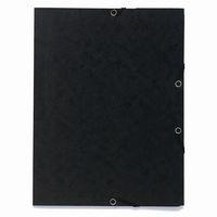 Lot de 25 Chemises à élastique 3 rabats carte lustrée - A4-Noir - Image principale