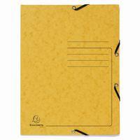 Lot de 25 Chemises à élastique 3 rabats carte lustrée - A4-Jaune - Image principale