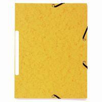 Lot de 50 Chemises à élastiques 3 rabats carte marbrée recyclée Jaune - Image principale