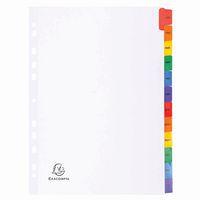 Intercalaire à onglets coulissants carte blanche A4 - Exacompta - Image principale