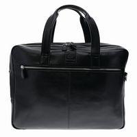 Sacoche ordinateur double compartiments Exactive Cuir-Noir - Image principale