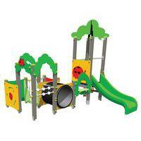 Structure labyrinthe et tour jardin des coccinelles alu/polyester - Fixation platines - Image principale