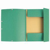 Lot de 25 Chemises à élastique 3 rabats carte lustrée - A4-Vert thumbnail image 2