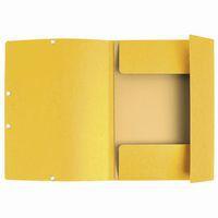 Lot de 25 Chemises à élastique 3 rabats carte lustrée - A4-Jaune thumbnail image 2