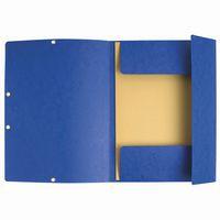 Lot de 50 Chemises à élastiques 3 rabats carte marbrée recyclée Bleu - Image 2