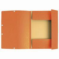 Lot de 50 Chemises à élastiques 3 rabats carte marbrée recyclée Orange thumbnail image 2