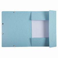 Lot de 25 Chemises à élastiques carte lustrée Aquarel - A4-Bleu pastel thumbnail image 2