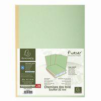 Lot de 25 Chemises dos toilé Forever® 320g/m2 - 24x32cm-Vert Pré thumbnail image 3