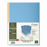 Lot de 25 Chemises dos toilé Forever® 320g/m2 - 24x32cm-Bleu vif thumbnail image 3