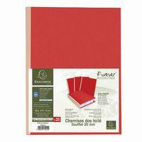 Lot de 25 Chemises dos toilé Forever® 320g/m2 - 24x32cm-Rouge thumbnail image 3