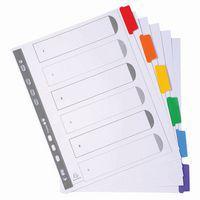 Lot de 20 Intercalaires carte blanche 160g - 6 positions - A4+-Blanc - Image 3