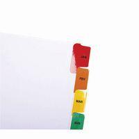 Lot de 20 Intercalaires Imprimés mensuels carte blan. 12 pos. A4-Blanc thumbnail image 3