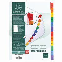 Lot de 20 Intercalaires Imprimés mensuels carte blan. 12 pos. A4-Blanc thumbnail image 2