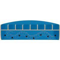 Meuble patère à cases Zébulon, coloris bleu azul - Image principale