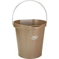 Lot de 6 Seau gradué, bec verseur, 12 L, Marron - Image principale