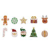 Pack décorations à pailleter SHINY CHRISTMAS - 10 pcs thumbnail image 3