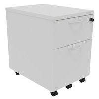 Caisson mobile bois 2 tiroirs Blanc - Image principale