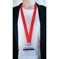 Lot de 10 Tours de cou rouges : Clip No-TwistTM - 44 cm x 2 cm thumbnail image 2