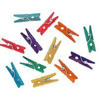 Lot de 45 pinces à linge en bois 25x3mm couleurs assorties - Image 2