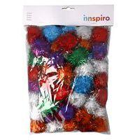 Sachet de 50 pompons brillants couleurs assorties Ø50mm - Image 3