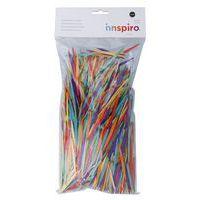 Maxi pack de 2500 cure-dents plats coloris assortis 65mm - Innspiro