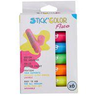 Lot 6 bâtons gouache solide fluo - Image principale