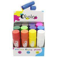 Lot 12 méga bâtons gouache solide couleurs vives assorties - O-Color