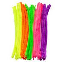 100 chenilles fluo Ø 6 mm x 30 cm 5 couleurs - Image principale