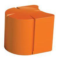 Pouf ovale Connexio - orange - Image principale