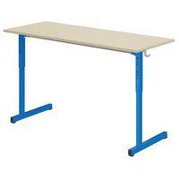 Table Gange 130x50 cm  régl. T3 à T6 méla chants polypro. - Mobidecor