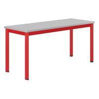 Table Carélie mobile 130x50 cm strat gris chants polyurét. - Mobidecor thumbnail image
