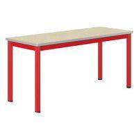 Table Carélie mobile 130x50cm stra coq oeuf chts polyurét. - Mobidecor