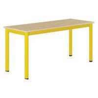 Table Carélie mobile 130x50 cm méla hêtre chants polypro. - Mobidecor thumbnail image