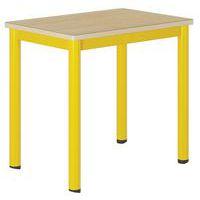 Table Carélie mobile 70 x 50cm strat. hêtre chants alaisés - Mobidecor