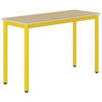 Table Carélie 130x50cm fixe stratifié hêtre chants alaisés - Mobidecor
