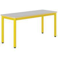 Table Carélie 130x50 cm fixe stratifié gris chants alaisés - Mobidecor - Image principale