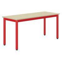 Table Carélie 130x50cm fixe méla coq oeuf chants polypro. - Mobidecor