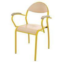 Fauteuil Rondo'o 4 pieds accotoirs hêtre Mobidecor - Image principale