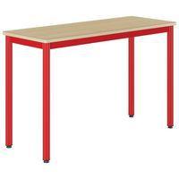 Table Carélie 130x50cm fixe stratifié hêtre chants alaisés - Mobidecor - Image 2